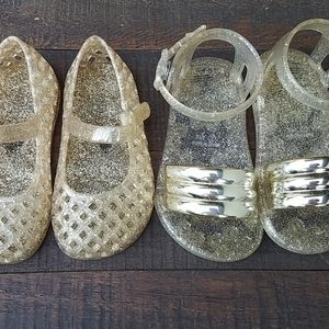 Gold Glitter Toddler Sandals